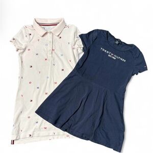 Tommy Hilfiger Kids' Cream Polo and Navy Dress Set